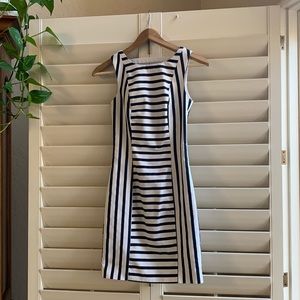 Navy striped dress!